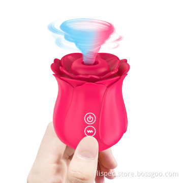 Rose Shape women sex toy rose red vibrator silicone clit licking vibrator magic tongue vibrator for nipple